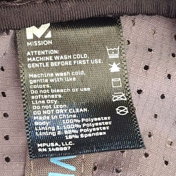 Mission Cooling Boonie Hat Gray Perforated Breathable Hiking Hat UNISEX OSFM - Picture 11 of 12